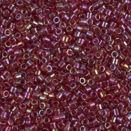 Miyuki delica kralen 11/0 - Transparent dark cranberry ab DB-1242